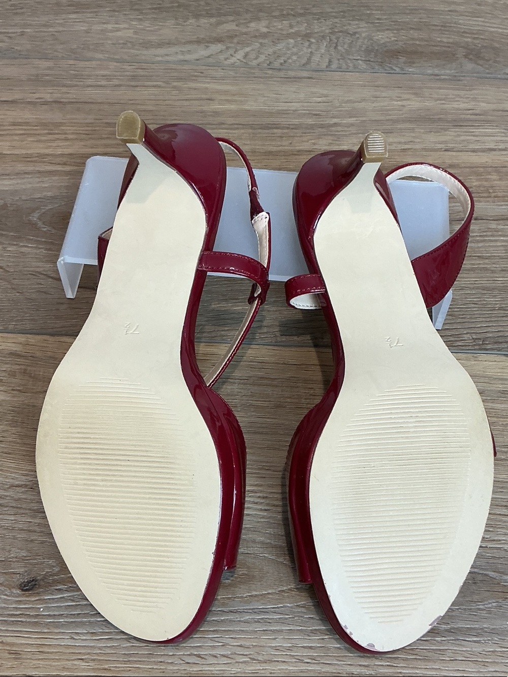 Lauren Blakwell Scarlet, Red Patent Slingback Heels, NEW, size 7.5 - Picture 6 of 8
